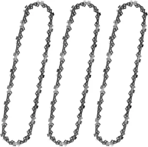 10 inch Chainsaw Chain Replacement for Remington RM1015P,RM1015SP,RM1025P,RM1025SPS, RM1035P,Pole Saw Chain,40 Drive Links 0.050" Gauge 3/8" LP Pitch (3 Pack)