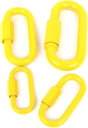 10pc Set 1/4" - Quick Link, Chain Link - Yellow Coated Satin Finish