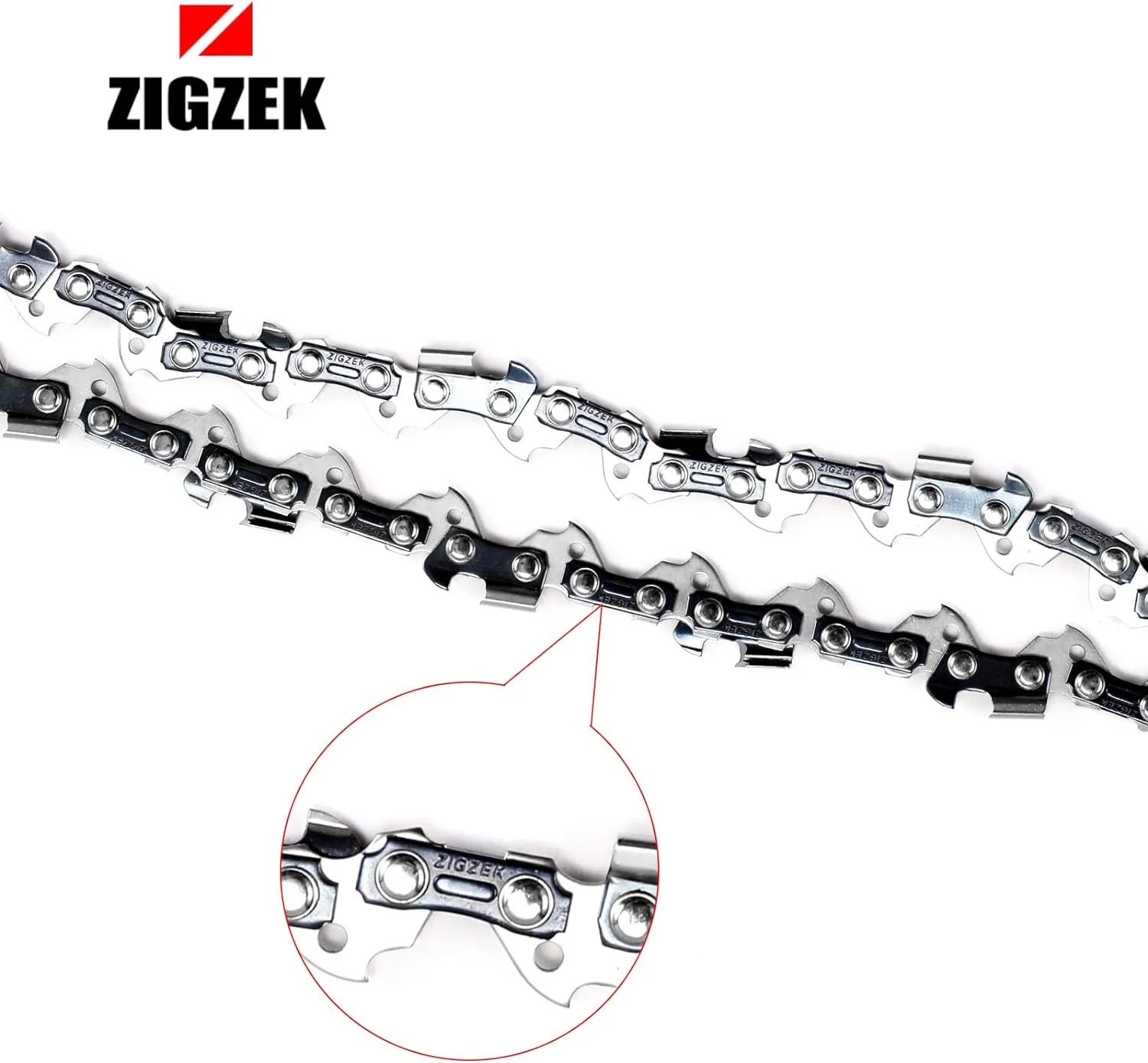12" Chainsaw Chain 3-Pack - 45DL 3/8" Low Profile Pitch .050” Gauge Low Kickback Chainsaw Chains Compatible with Craftsman/Ryobi/Homelite/Poulan/Dewalt - Heavy Duty Saw Chain Accessories