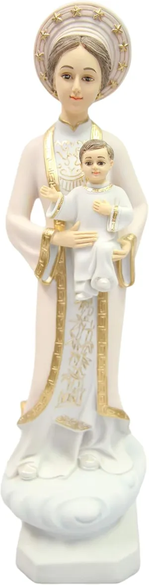 16 Inch Our Lady of La Vang Statue Indoor Outdoor Made in Italy