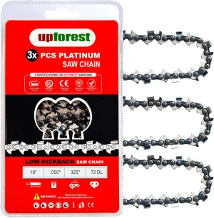 18 Inch Chainsaw Chain, 325" Pitch, 050'' Gauge,72 Drive Links Fits Husqvarna 440,445,SP33G,Poulan 4600, 4620,DOLMAR,ECHO,JONSERED,RYOBI,Craftsman,Low-kickback and More-H72 (20EOPX72)