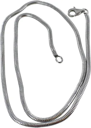 18" Stainless Steel Snake Chain with Lobster Claw Clasp Necklace