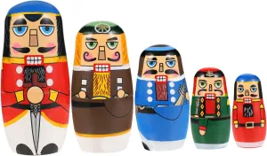 1Set Hand Painted Russian Matryoshka Dolls Multi Layered Nesting for Early Education Present Design for Birthdays and Holidays
