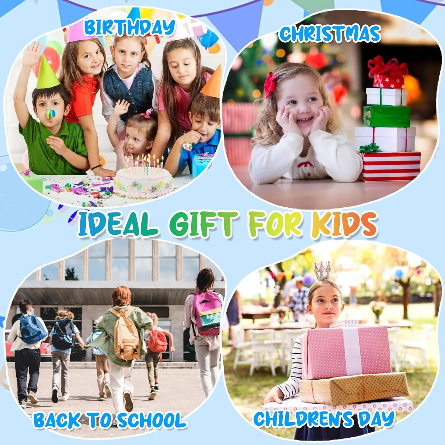 2 Pack LCD Writing Tablet for Kids 10 Inch Reusable Drawing Pad Colorful Toddler Writing Board Electronic Drawing Tablet Educational and Learning Toys Drawing Set for Kids Ages 3-10(B P)