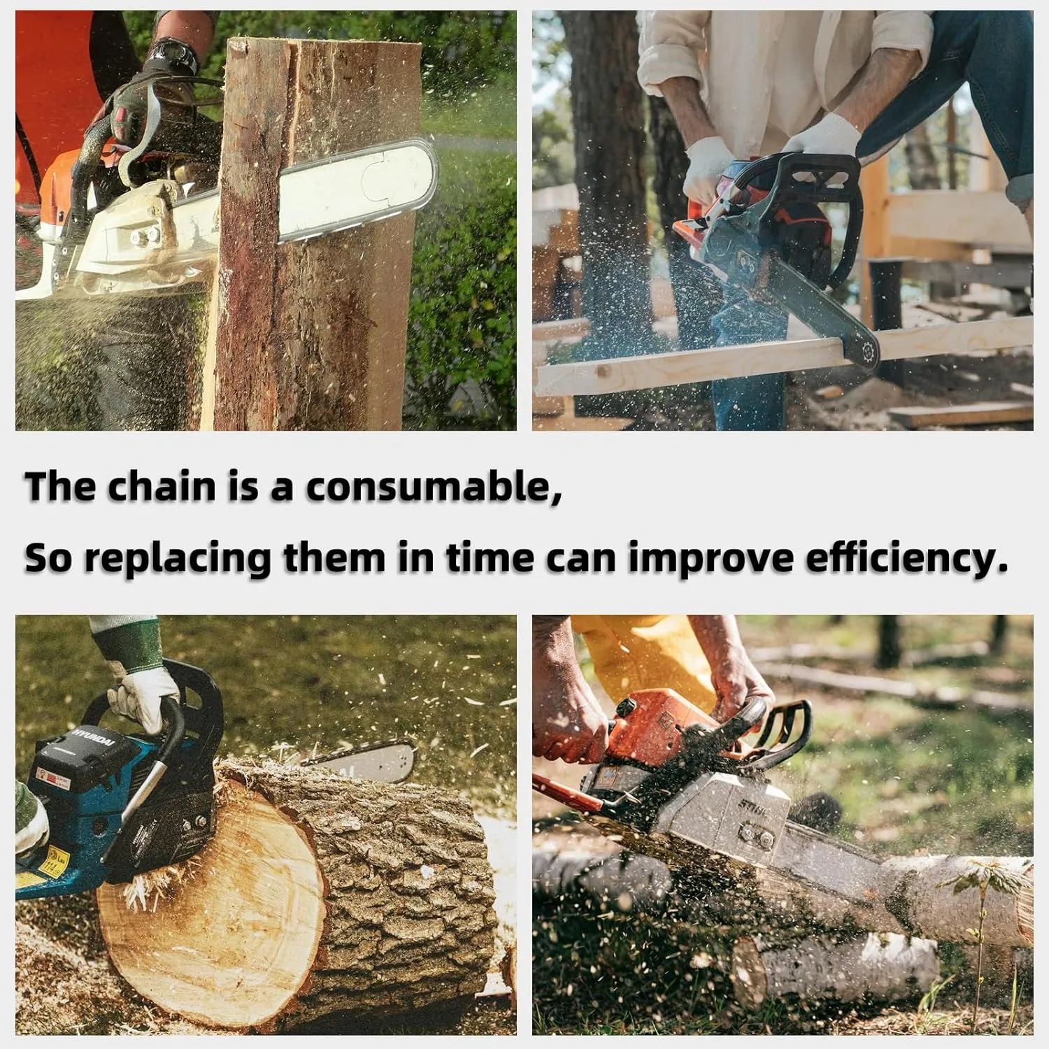 20 Inch Chainsaw Chain For Stihl .325" Pitch, 063" Gauge, 81 Drive Links Fits Stihl MS291, MS290 MS271 Farm Boss MS291 MS261 MS270 MS280 MS290 MS291 MS310 MS360-4 Chains