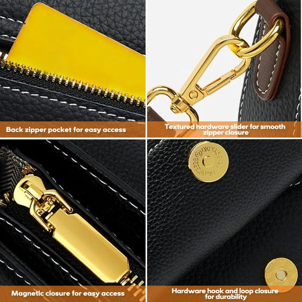 2023 New Shoulder Crossbody Bag, Crossbody Leather Shoulder Bags and Clutches, Waterproof Women Messenger Bag Handbag