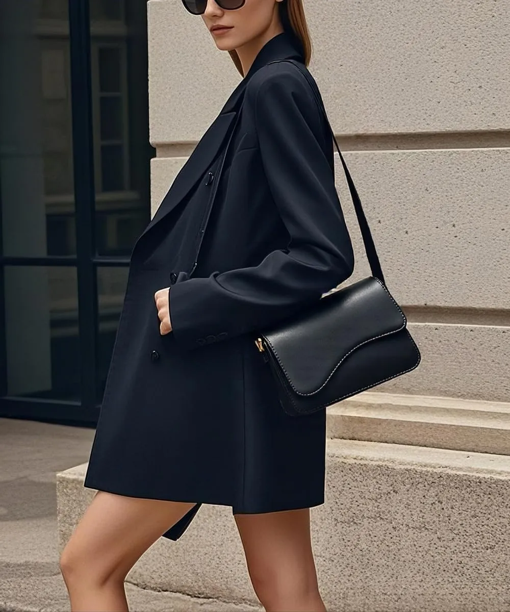 2025 Shoulder Bag for Women PU Leather Shoulder Purse Tote Bag Crossbody Purses for Women Trendy with 2 Removable Straps