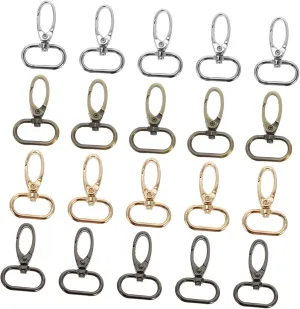 20pcs DIY Snap Hooks for Handbags Keychains Professional Lobster Claw Clasp Alloy Material Easy to Use Great for Crafts