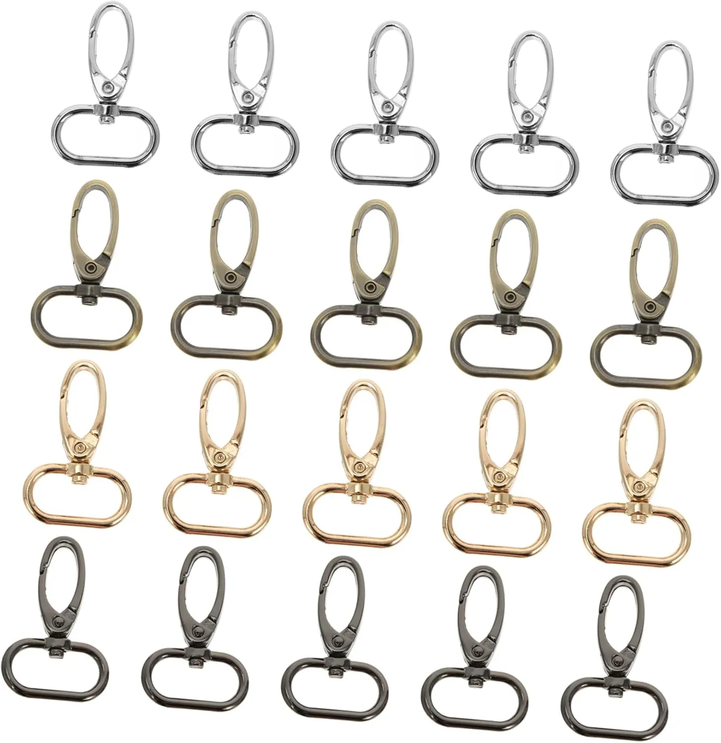 20pcs DIY Snap Hooks for Handbags Keychains Professional Lobster Claw Clasp Alloy Material Easy to Use Great for Crafts