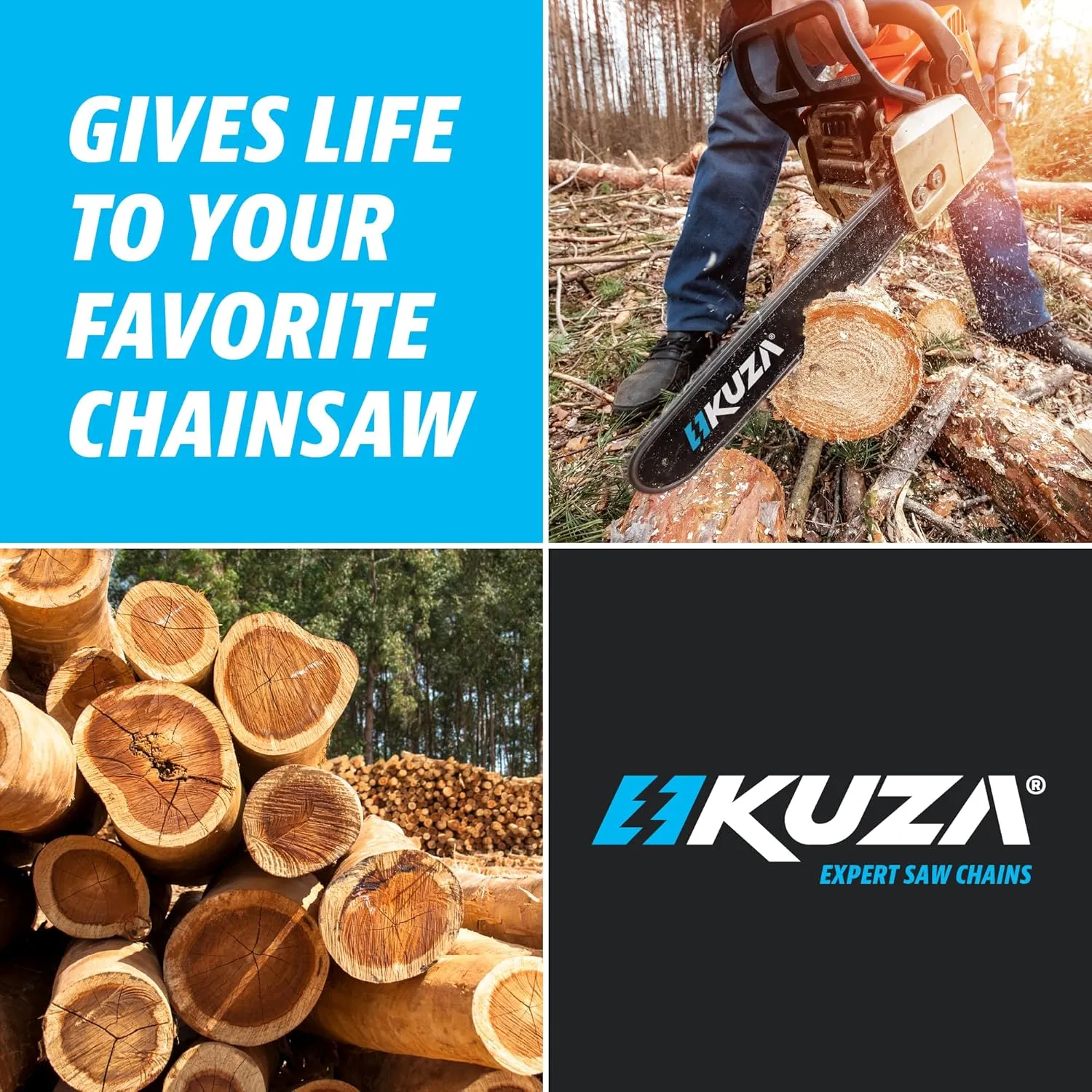 24 Inch Chainsaw Chain 3/8" Pitch, 050" Gauge, 84 Drive Links, fits Husqvarna 460 (Rancher), Stihl 33RS 84 25"/24" MS390, MS310, MS361 MS460, MS500, Echo, Jonsered, 72LPX84CQ, and more (3 Chains)