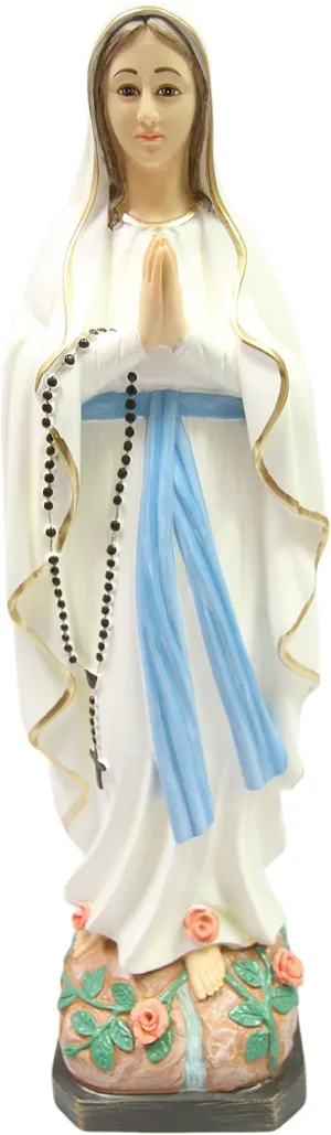 24 Inch Our Lady of Lourdes Statue Made in Italy Indoor Outdoor Garden
