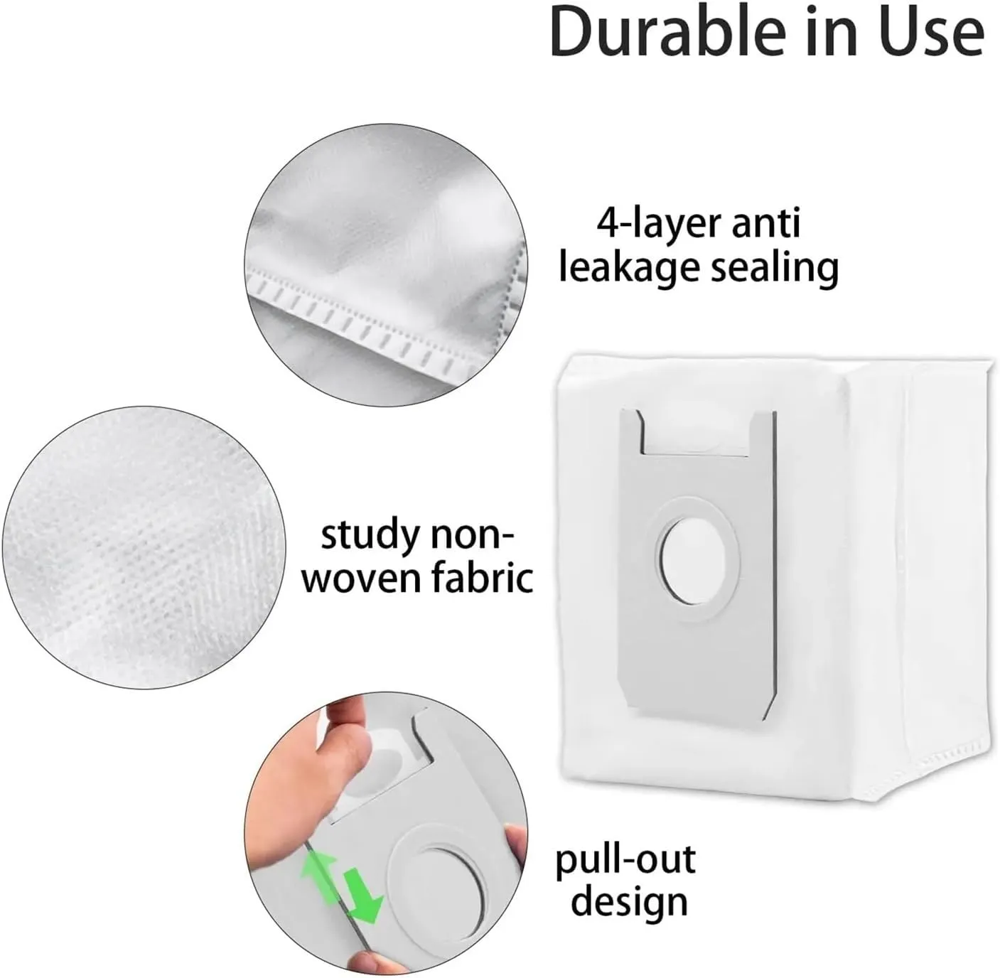 2L Dust Bags,Compatible For Cecotec,Compatible For Conga, 2290 Ultra Home Vacuum Cleaner Spare Parts Self-Emptying Bags Box Replacement Accessories(6pcs)