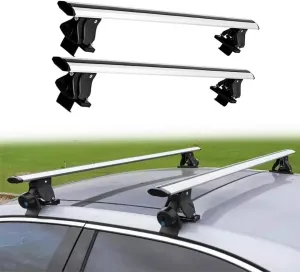 2Pcs Aluminum Alloy Lockable Crossbar fits for BMW iX Cross Bars Holder Car Roof Rail Rack Luggage Cargo Carrier (Silver)