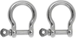 2Pcs Boat 304 Stainless Steel 4mm Ring Bow Anchor Shackle Chain Rigging Captive Pin for Yacht/Canoe/Speedboat Accessories