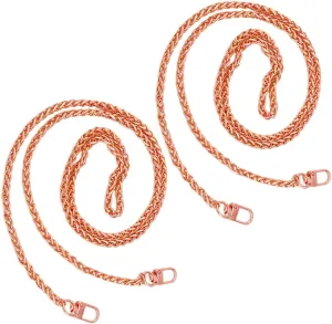 2Pcs DIY Bag Chain Lightweight Shoulder Chain for Handbags Easy Installation with Buckles for Purse Replacement Decoration Great present for All Occasions