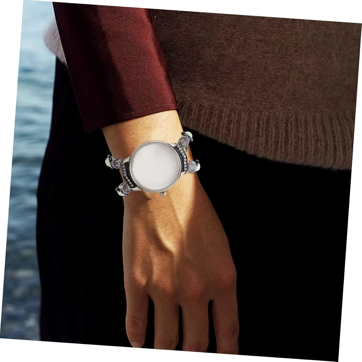 2pcs Galaxywatch4 Watches Womens Watch Watchband Girl Watch Replacement Strap Miss Supplies Pearl