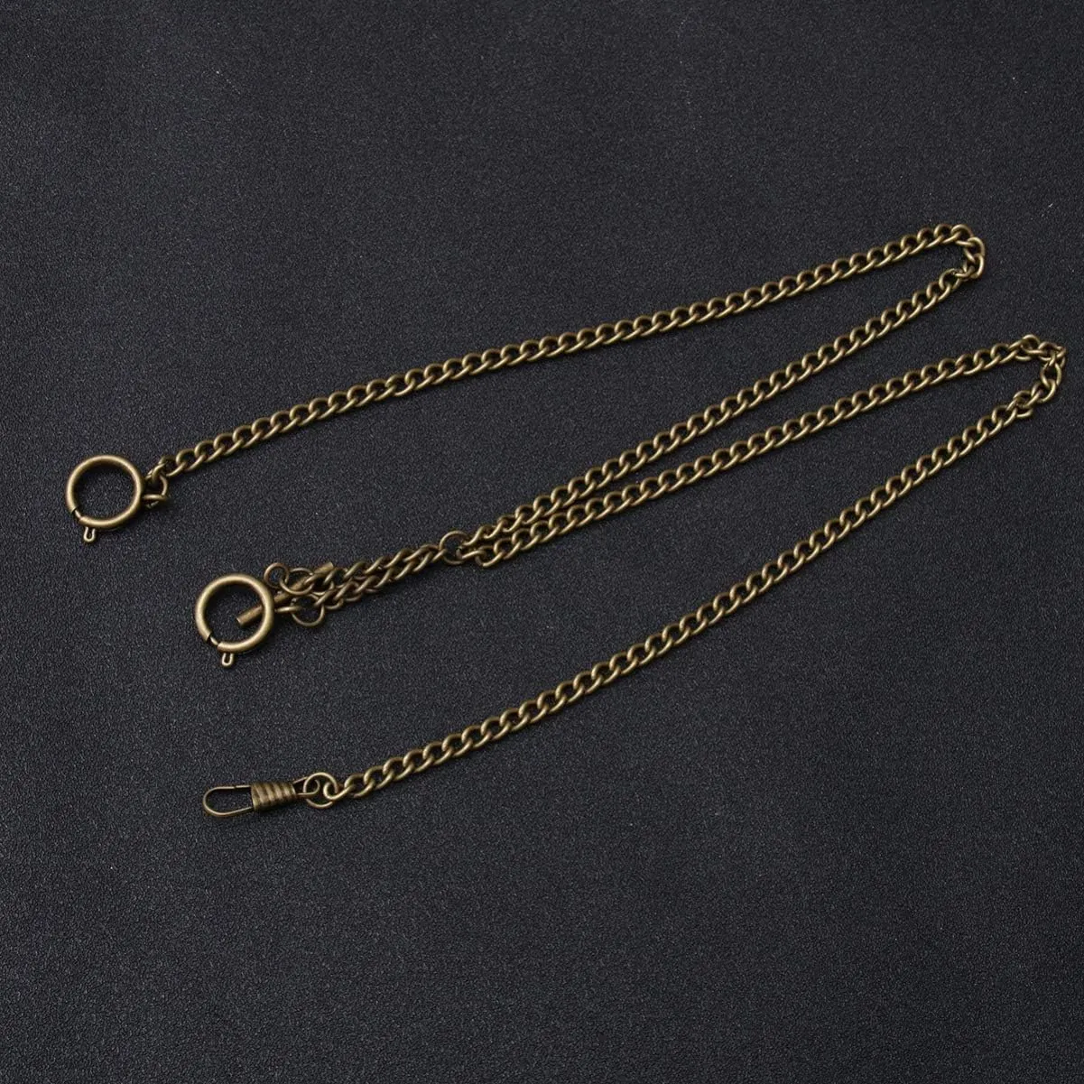 3pcs Bronze Watch Chain Pocket Watch Chain Metal