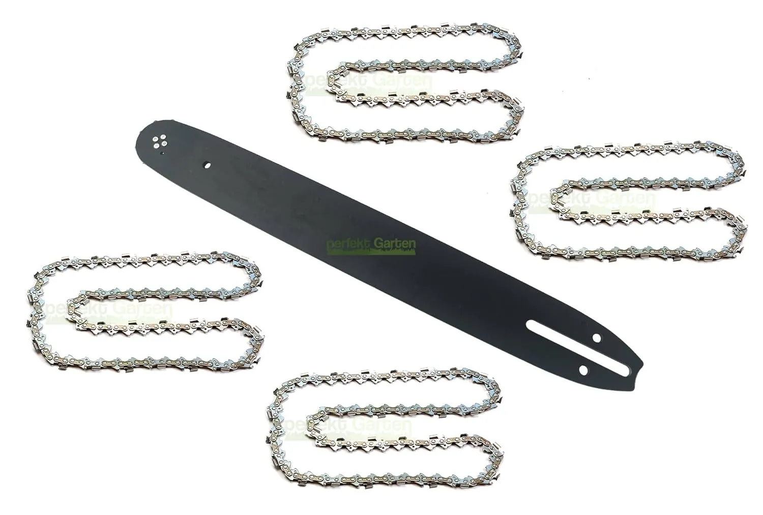 40 cm 1,3 mm 3/8" 56 TG Guide bar   4 X Chain compatible with Top Craft KSI 2100 / Güde KS 402 P