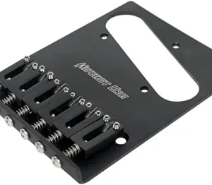 4410 Hipshot Hipshot 4 Hole 6 Saddle Stainless Tele Telecaster Bridge, 0B-46 Black
