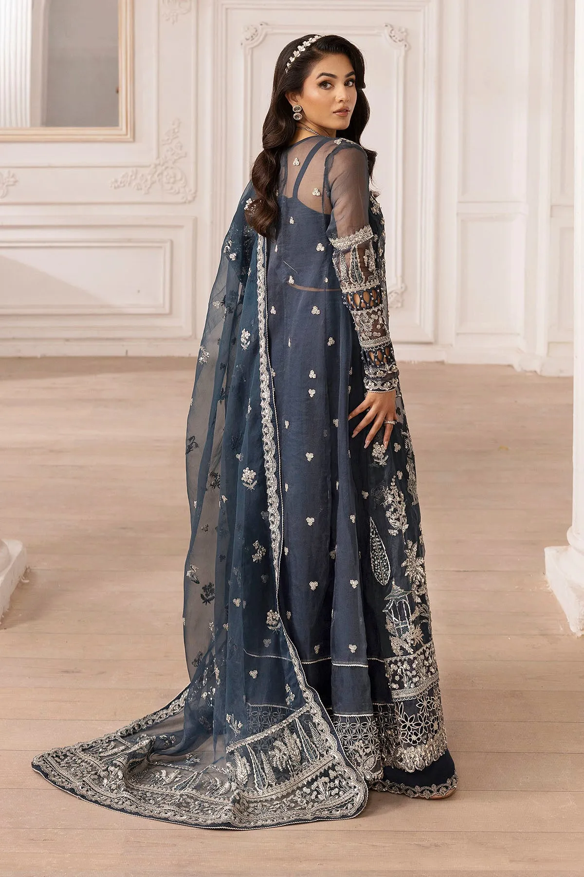 4931-YASNA EMBROIDERED ORGANZA UNSTITCHED