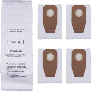 5 Pack Type Q Vacuum Bag Replacement Compatible With Hoover Platinum Lightweight Upright Vac UH30010, UH30010CCA, UH30010COM, Compare to Part No. 902419001 AH10000