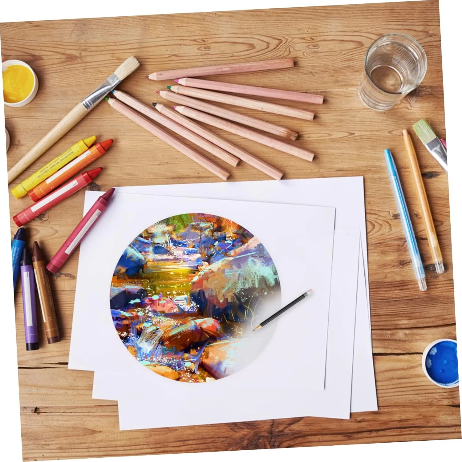 50pcs Thick Cardboard for Artists Sketch Paper Cards for Crafting Drawing and Stenciling Lightweight and Portable Cardstock