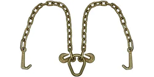 5/16''x2' V Bridle Tow Chain 2' Leg Mini J Hooks Pear Link