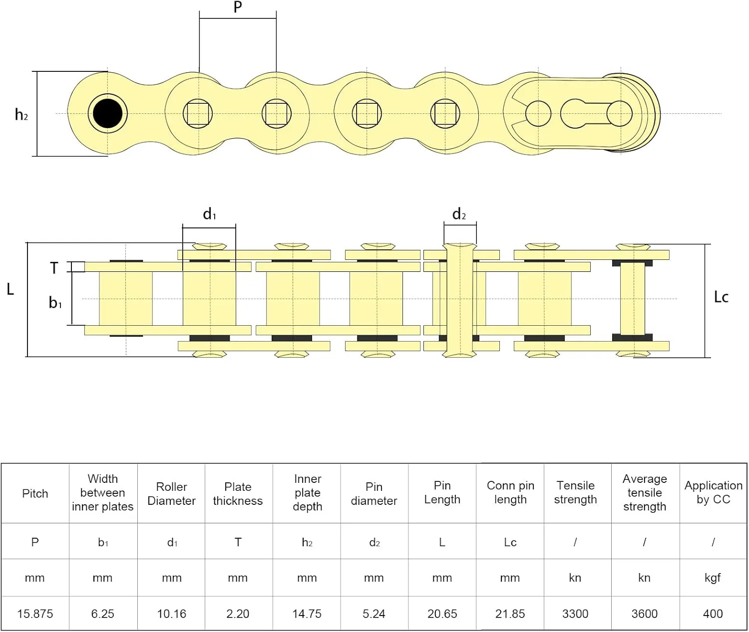 520 Chain 118 Links With Connecting Master Link, X-Ring Gold
