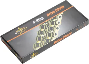 520 Chain 118 Links With Connecting Master Link, X-Ring Gold