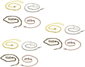 8 Pcs Metal Watch Chain Pocket Watch Chain Jeans Belt Chain