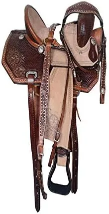 8" inches Seat Children Miniature Pony Kids Horse Saddle Western Equestrian Trail Premium Leather for Horse Riding and Best Horse Rider Pony Kids Miniature 8" inch Horse Saddle, CMP009