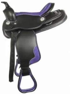 8" inches Seat Children Pony Kids Western Synthetic Miniature Equestrian Trail Barrel Racing Cordura Lightweight Tack Comfort Horse Riding Saddles Classic Quality Handmade Size 8" inches Seat, SVJ03