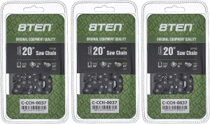 8TEN Ripping Chainsaw Chain 20 Inch .050 .325 80DL For Husqvarna 455E 460 Rancher Jonsered 2035 Craftsman S205 (3 Pack)
