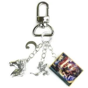 A Midsummer Night's Dream William Shakespeare Clay Mini Book Key Chain Bag Purse Backpack Clasp Clip