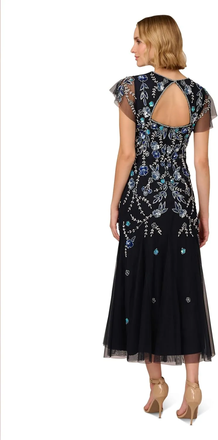 Adrianna Papell Women's Embellished Godet Dress