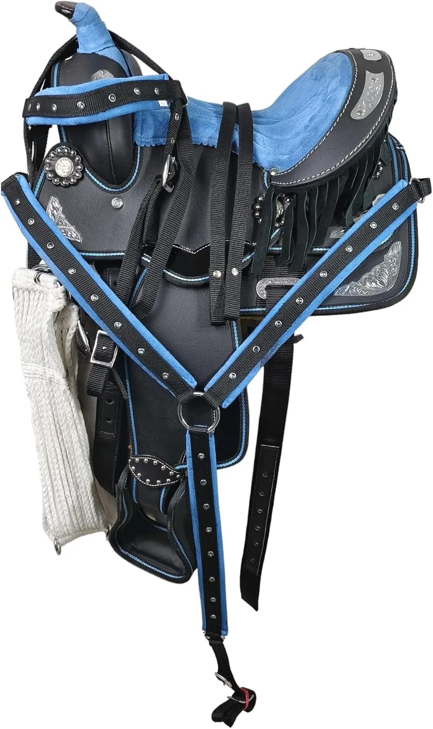 Adult Classic Quality Handmade Synthetic Premium Comfort Western Barrel Racing Trail Equestrian Horse Saddle Tack Size 14" to 18" inches Seat