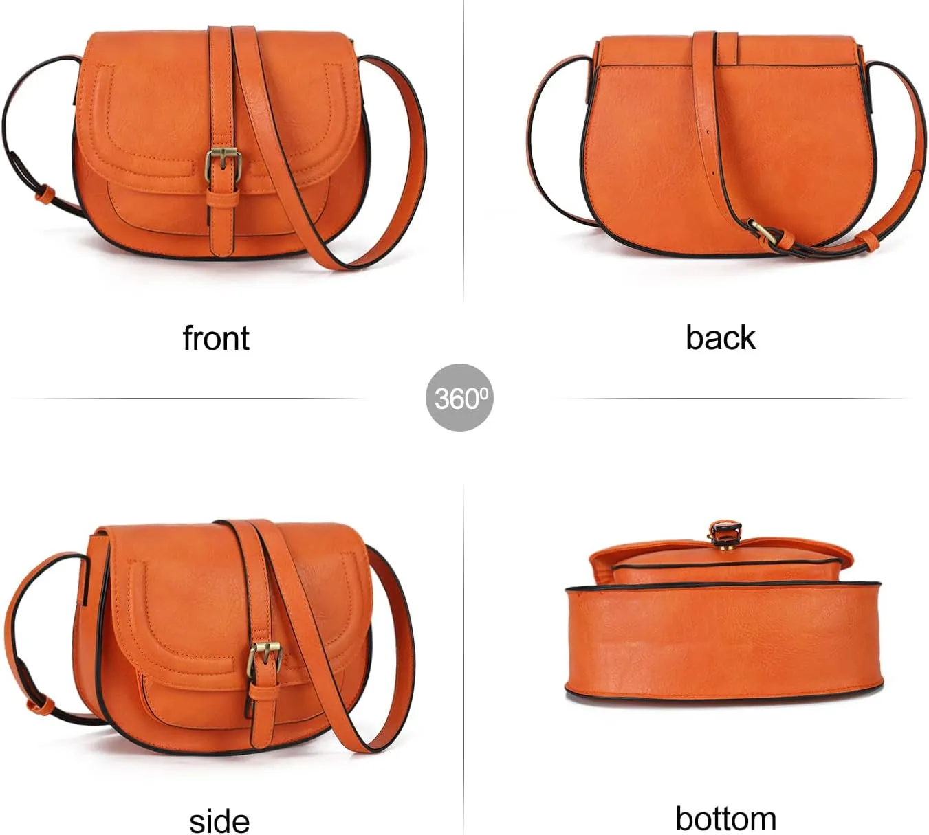 AFKOMST Crossbody Bags for Women,Small Saddle Purse and Boho Cross Body Handbags,Vegan Leather