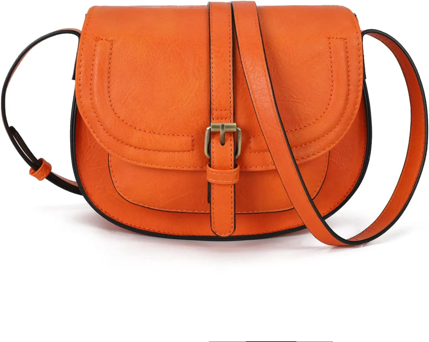 AFKOMST Crossbody Bags for Women,Small Saddle Purse and Boho Cross Body Handbags,Vegan Leather