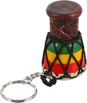 African Drum Keychain Drum Key Ring Hanging Decoration Keychain Pendant Birthday Music Instrument Hanging Ornament for Handbag Purse