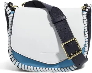 Aimee Kestenberg All For Love Saddle Crossbody Bag for Women - Small Leather Crossbody Purse - Adjustable & Removable Strap - Ice Breaker Multi