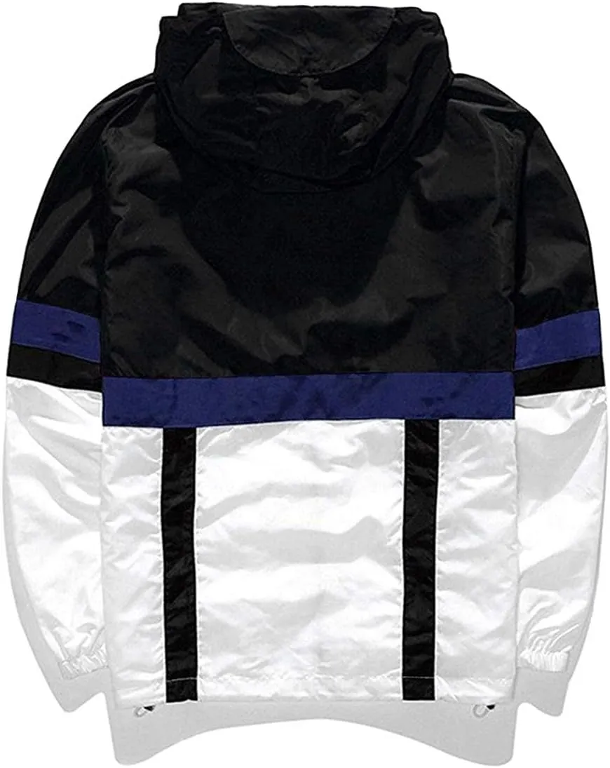 AITFINEISM Men's Lightweight Windbreaker Jacket Casual Zip Up Jackets With Hooded