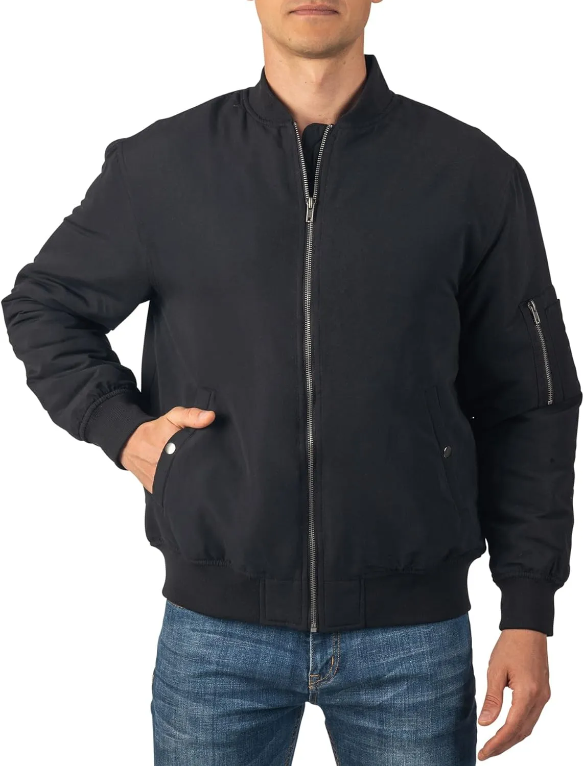 Alpine Swiss Damon Mens Bomber Jacket Lightweight Flight Jacket Windbreaker Casual Softshell Coat
