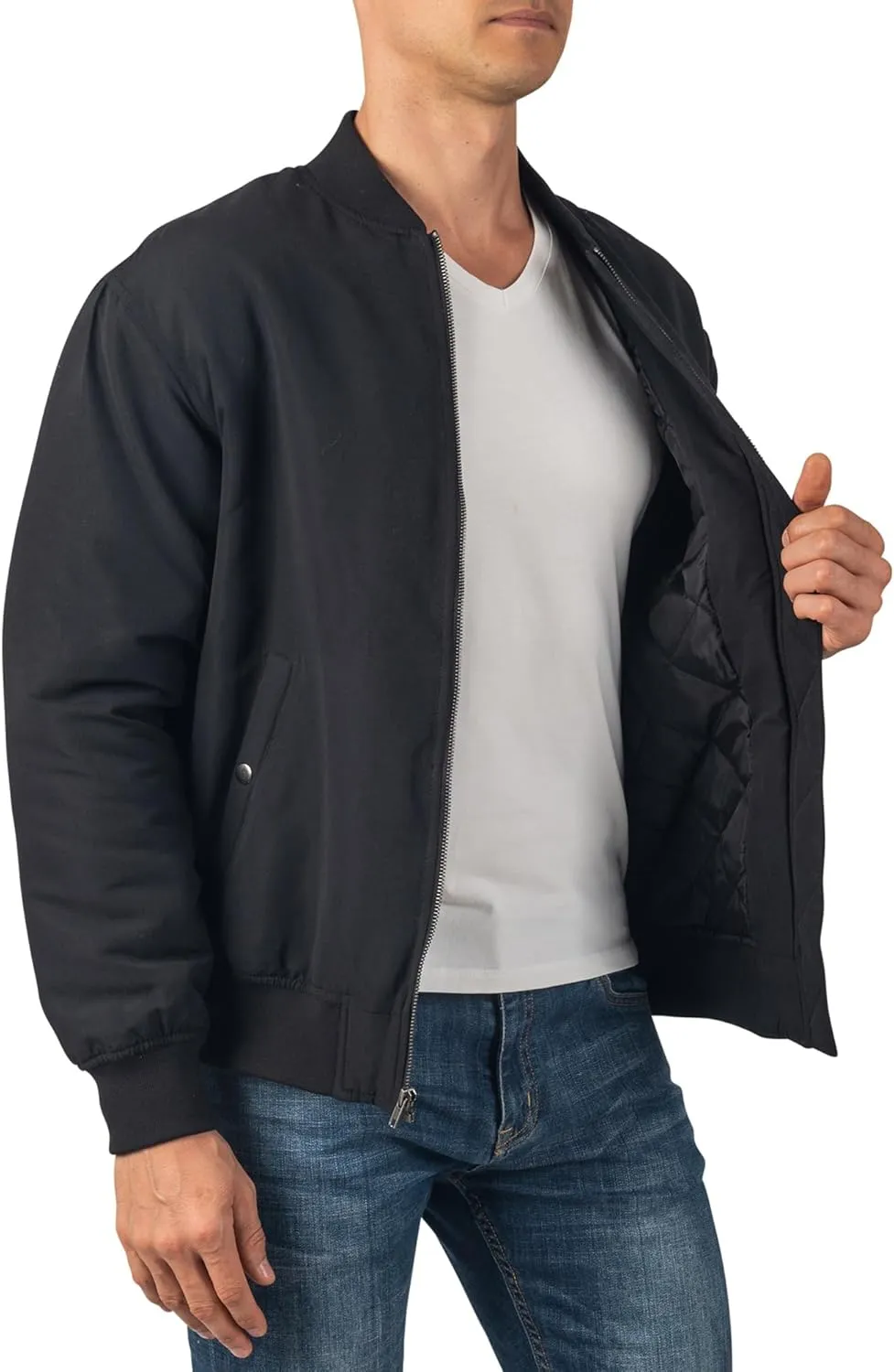 Alpine Swiss Damon Mens Bomber Jacket Lightweight Flight Jacket Windbreaker Casual Softshell Coat