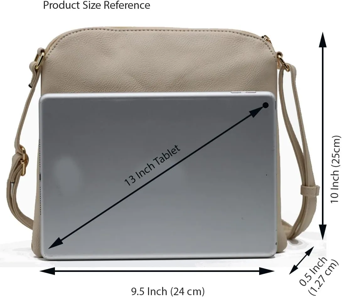 Amaze Medium Crossbody Bag for Women | Shoulder Handbags for Women with Multiple Compartments | PU Leather