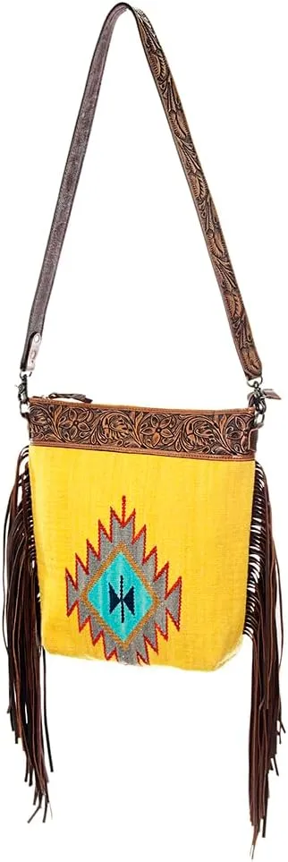American Darling Signature Crossbody Hand Tooled Saddle Blanket Genuine Leather Women Bag Western Handbag Purse