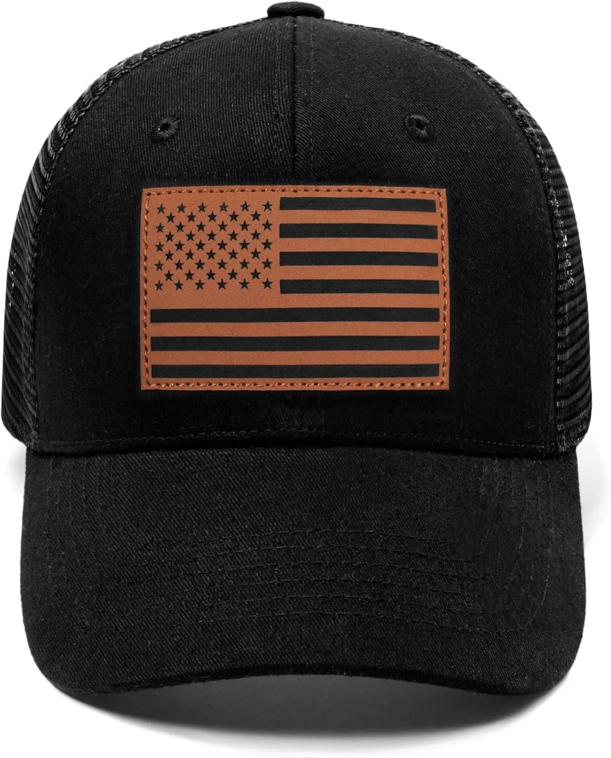American Flag Trucker Hat - Snapback Hats for Men Women Baseball Cap - Breathable Mesh & Adjustable Fit for Casual Wear