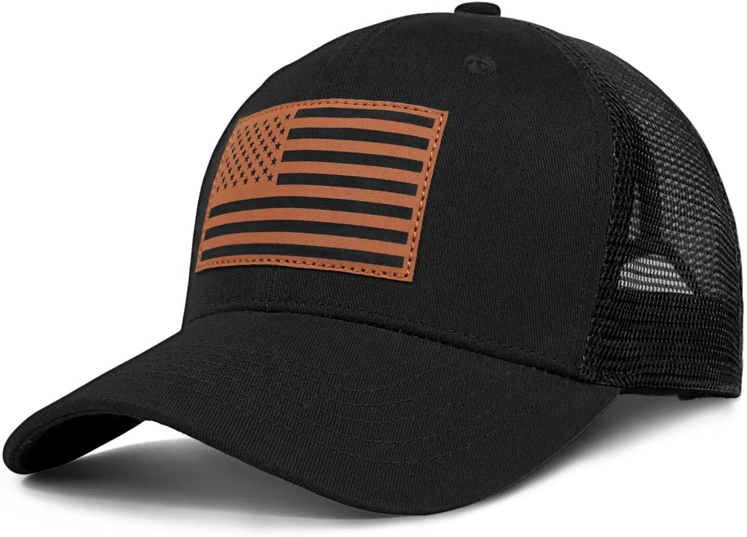 American Flag Trucker Hat - Snapback Hats for Men Women Baseball Cap - Breathable Mesh & Adjustable Fit for Casual Wear