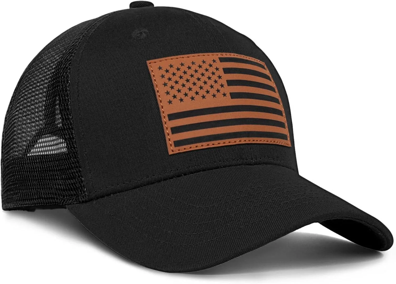 American Flag Trucker Hat - Snapback Hats for Men Women Baseball Cap - Breathable Mesh & Adjustable Fit for Casual Wear