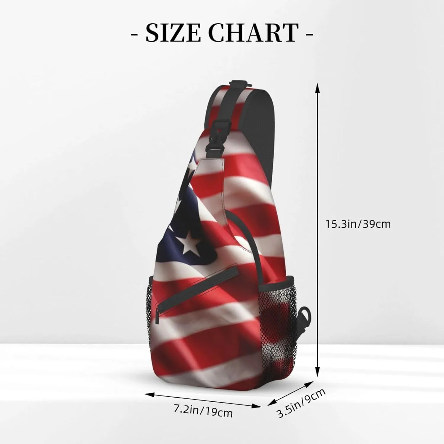 American Flag Unisex Casual Diagonal Chest Bag,Multipurpose Crossbody Shoulder Bag Travel Hiking Daypack