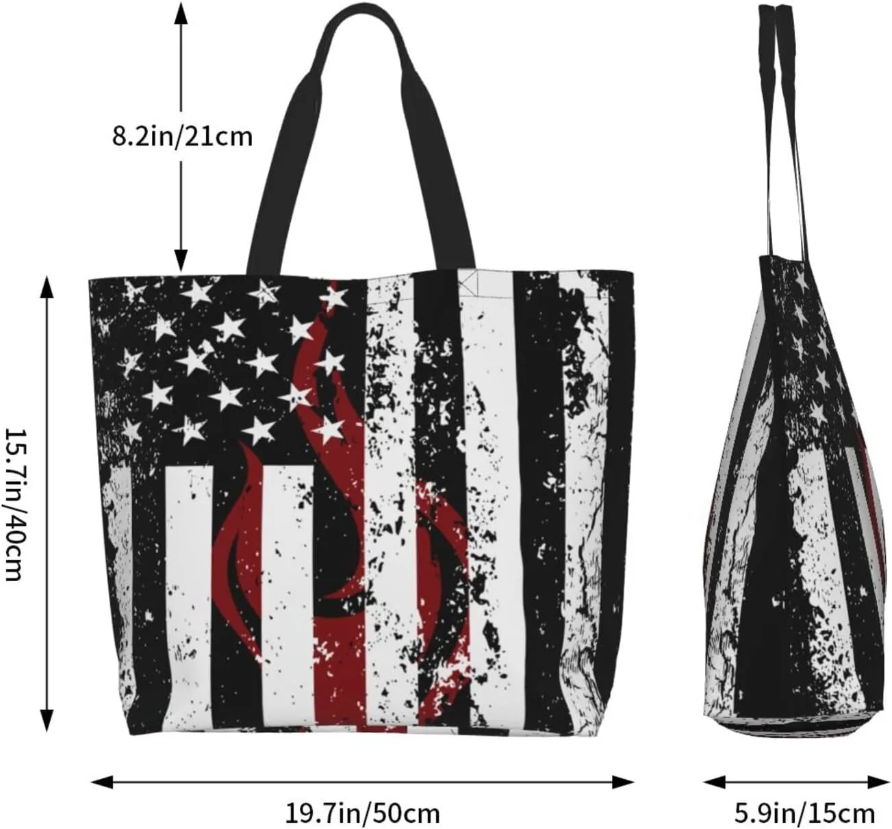 American Motorcycle Flag Dirt Bike Women's Tote Bag Large Capacity Single Shoulder Bags Handbag for Shopping Work